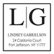 Modern Initials Square Address Labels Image 2 of 2